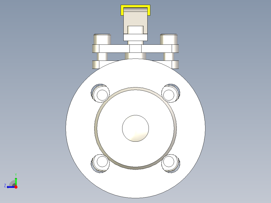管道手动球阀-水管开关阀-手动阀门DN20铸钢球阀右视图