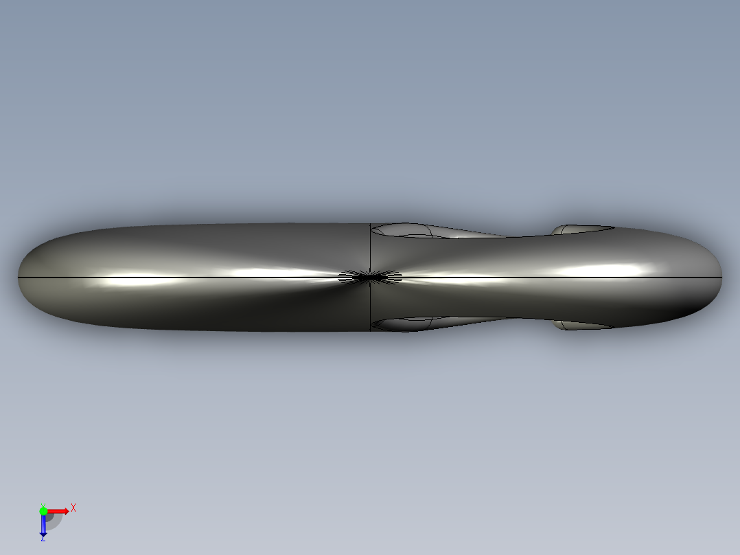 solidworks 心形模型俯视图