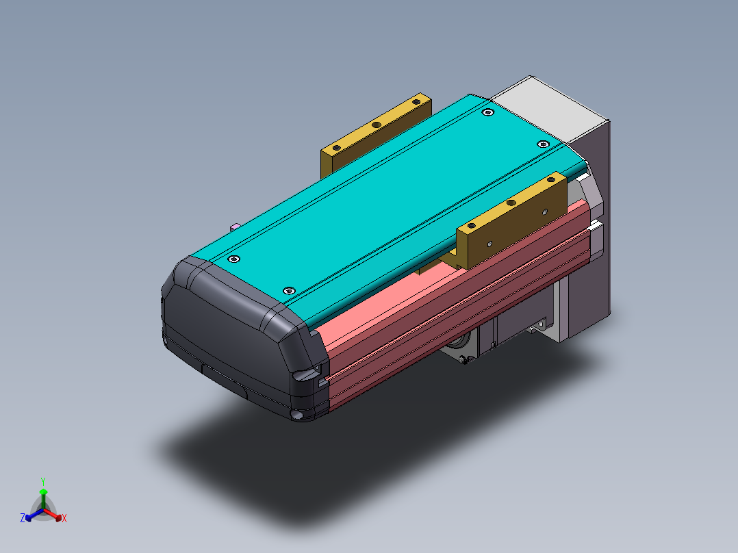 MTH丝杆半封闭模组MTH13-BM-200W正等轴测图