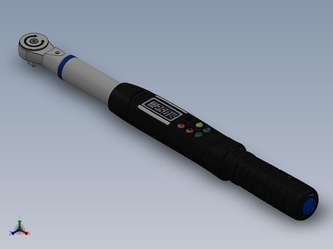 数字扭力扳手设计模型867109==vip正等轴测图