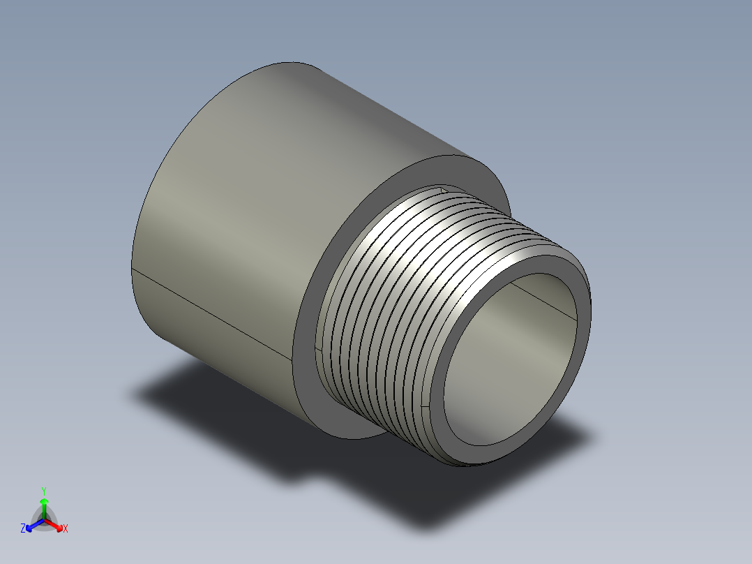 船舶管路系统SeaCor_MaleAdapter_SxMPT_37J136012_1.25in正等轴测图