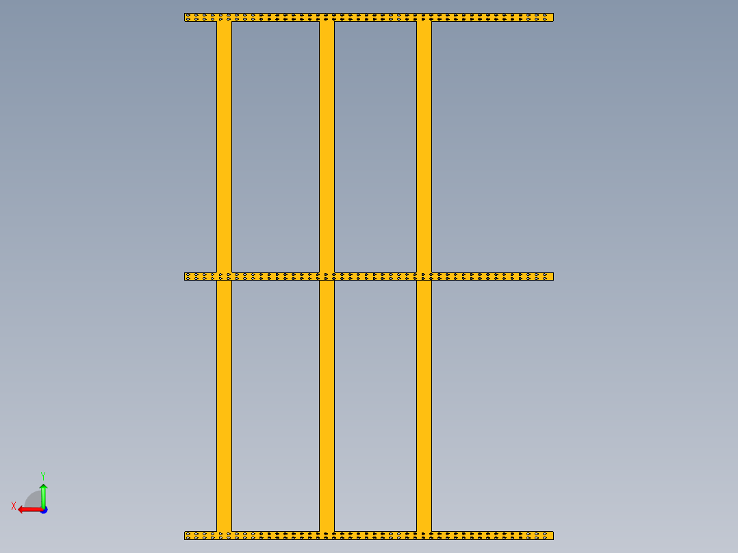 仓库货架后视图
