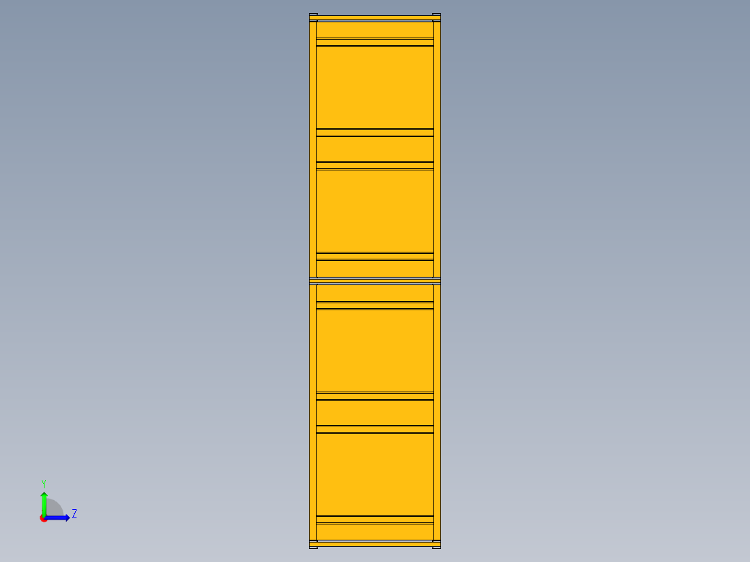 仓库货架左视图