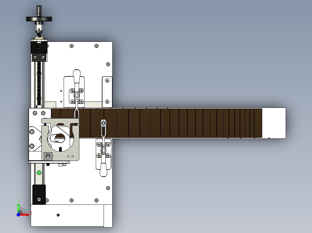 指板螺母开槽夹具前视图