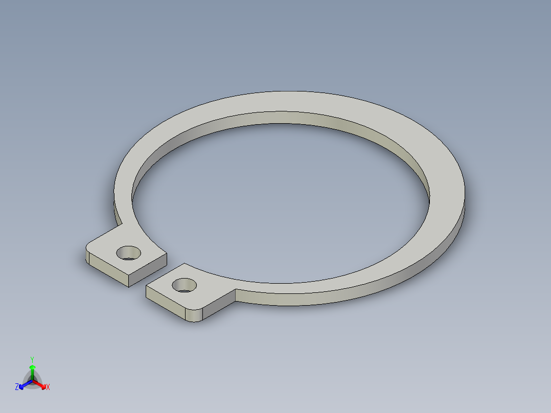 管道手动球阀-水管开关阀-手动阀门User Library-Flange C300DN100_DN80~100SnapRing正等轴测图