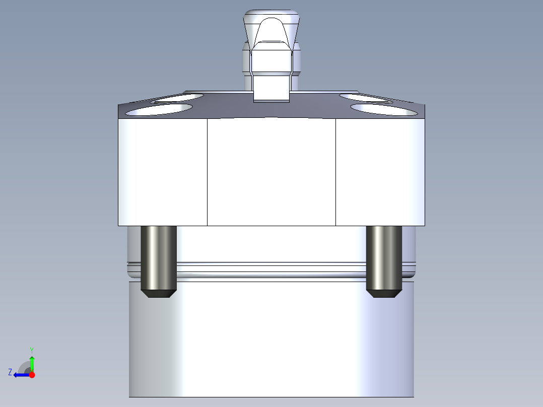 KOSMEKSFH1070-GN多系列多零件图纸模型右视图