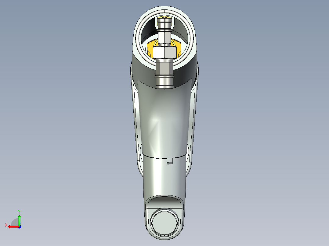 混水龙头后视图