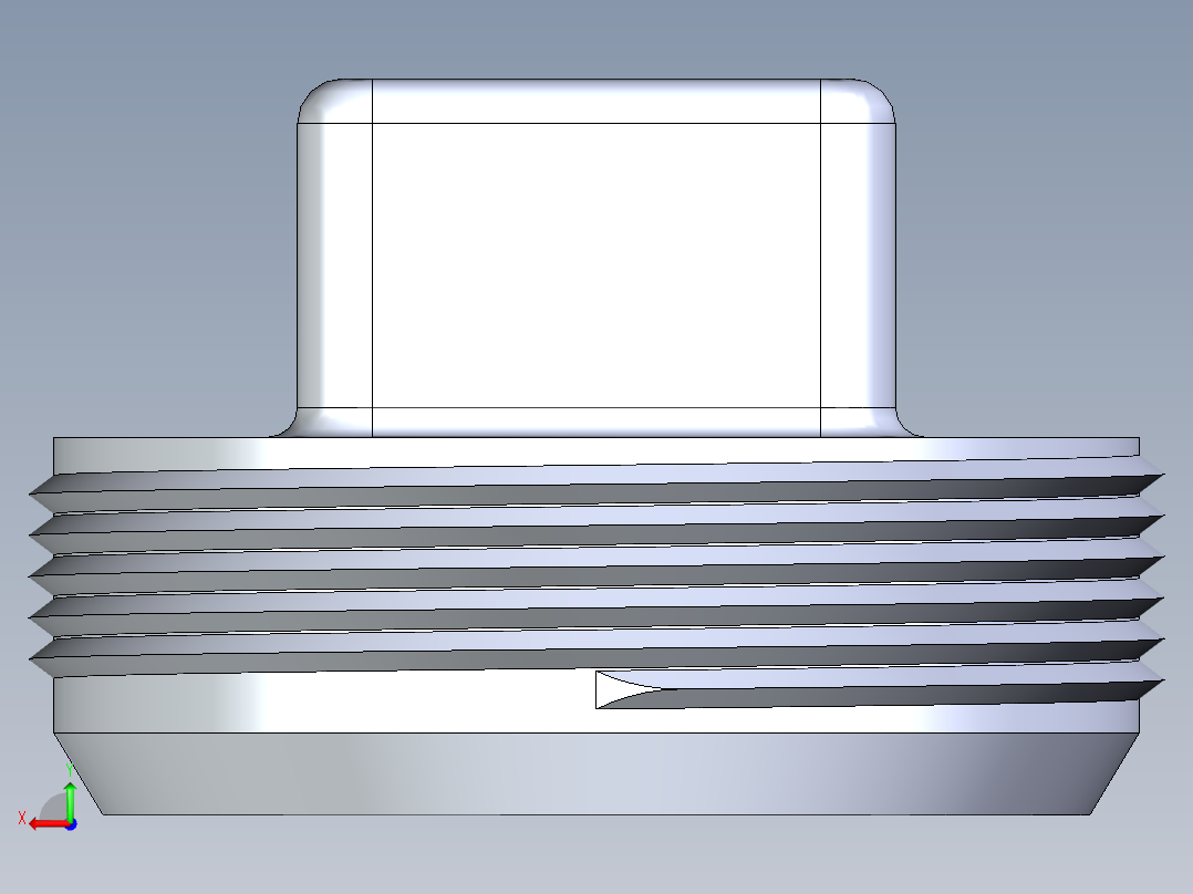 船舶管路系统S24B_SeaDrainPLUS_CleanPlug-MPT_37E177002_2in Sea Drain Plus - Plug - MPT后视图