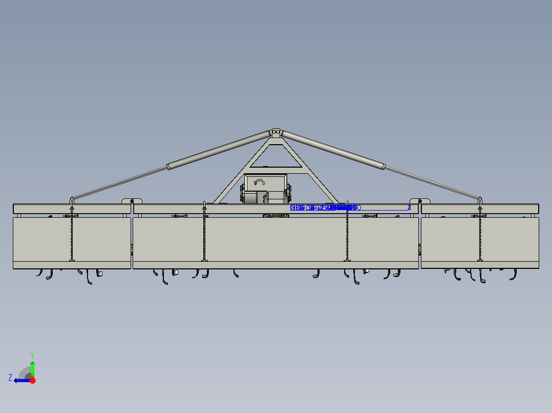 农业旋耕机右视图