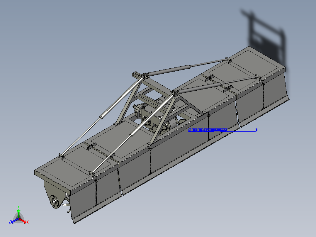 农业旋耕机正等轴测图