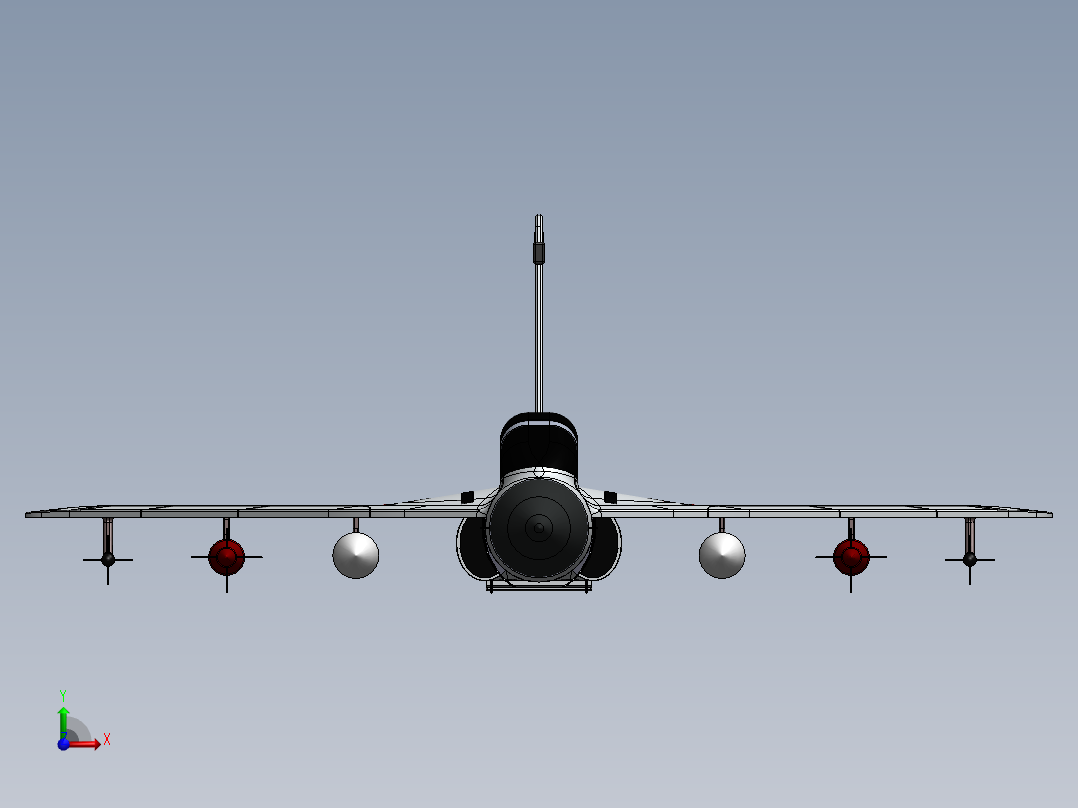 TEJAS战斗机前视图