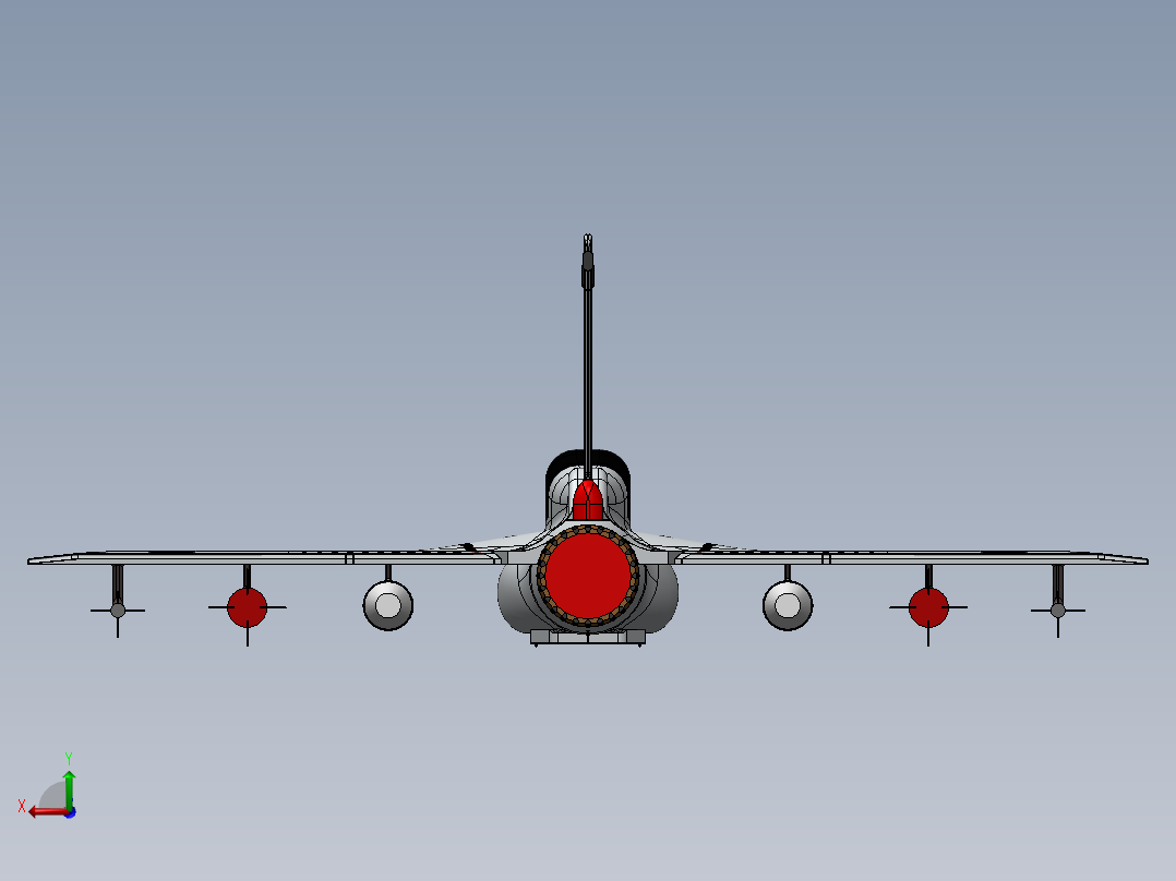 TEJAS战斗机后视图