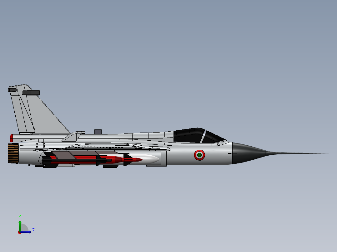 TEJAS战斗机左视图