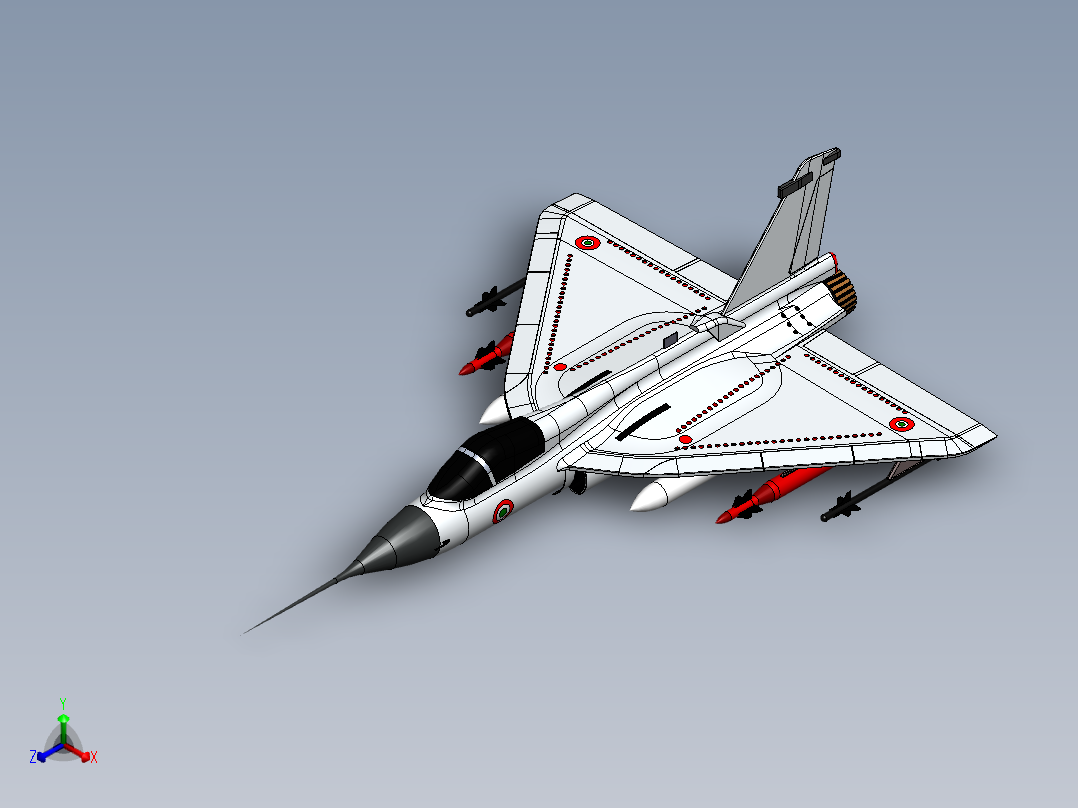 TEJAS战斗机正等轴测图