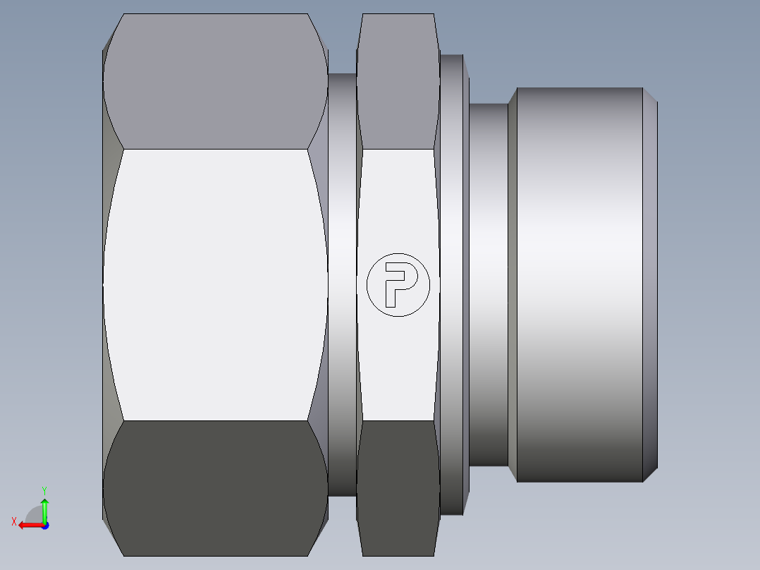 卡套式工业通用硬管接头EO_Male_Stud_connector_GE35LM71后视图