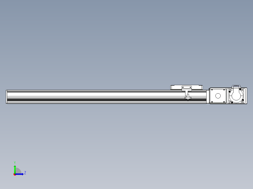 同步带全封闭直线模组TPA-HCB-105D-90-L600-MR-Y-P20-N3左视图