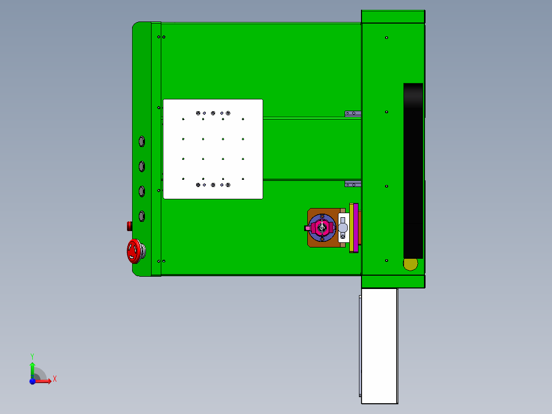 XYZ平台三轴螺丝机前视图