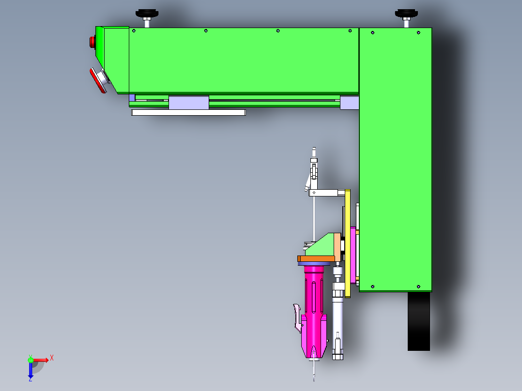 XYZ平台三轴螺丝机俯视图