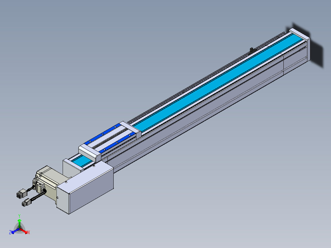 威洛博LB.GB同步带传动--欧规系列LB6A-L65-S550-BL正等轴测图