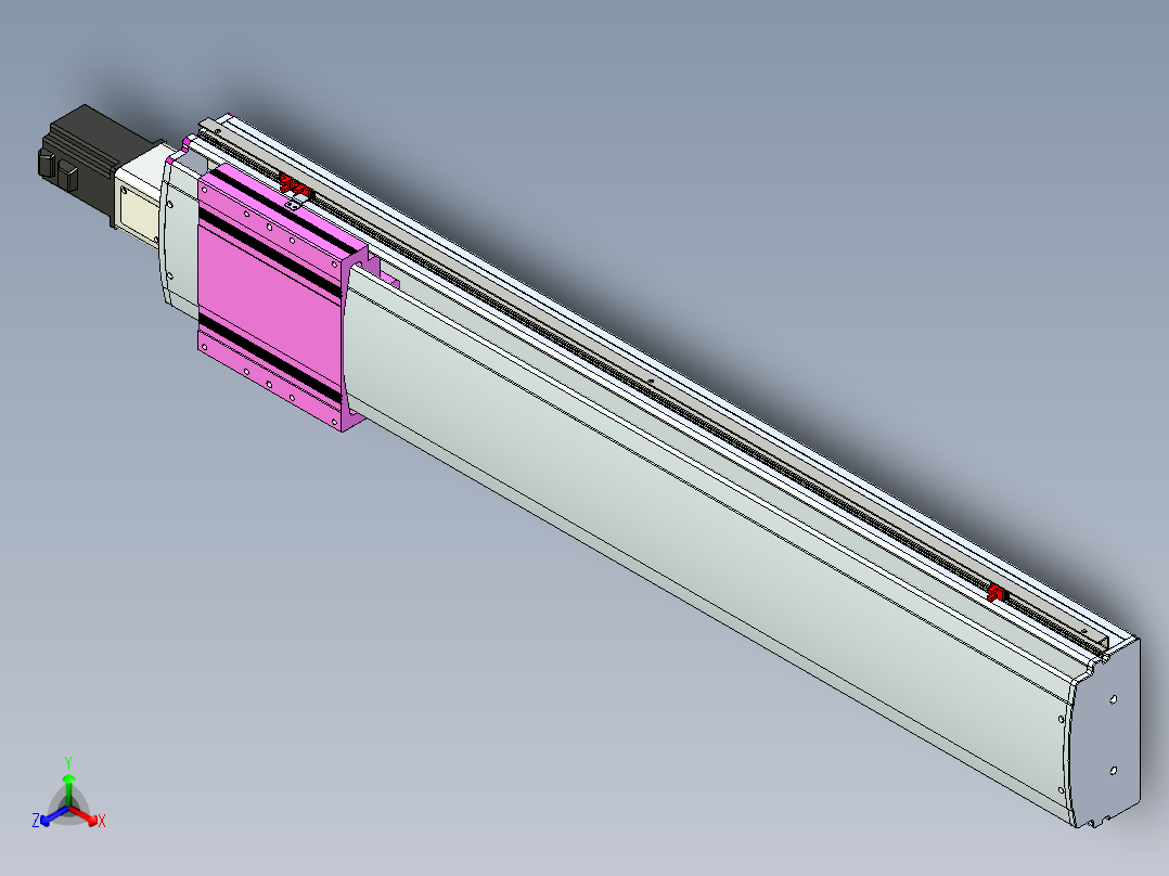 VF丝杆传动-一般环境VF22-L20-C-S1050-BC-P75-C4正等轴测图