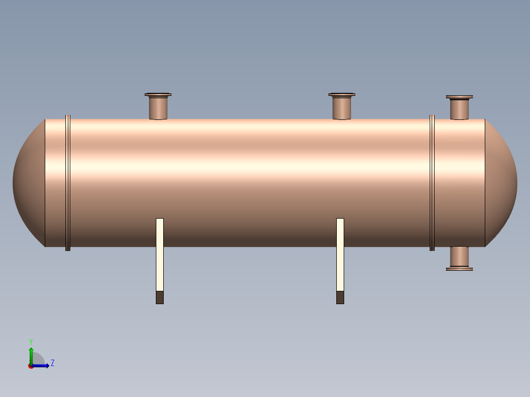 管壳换热器左视图