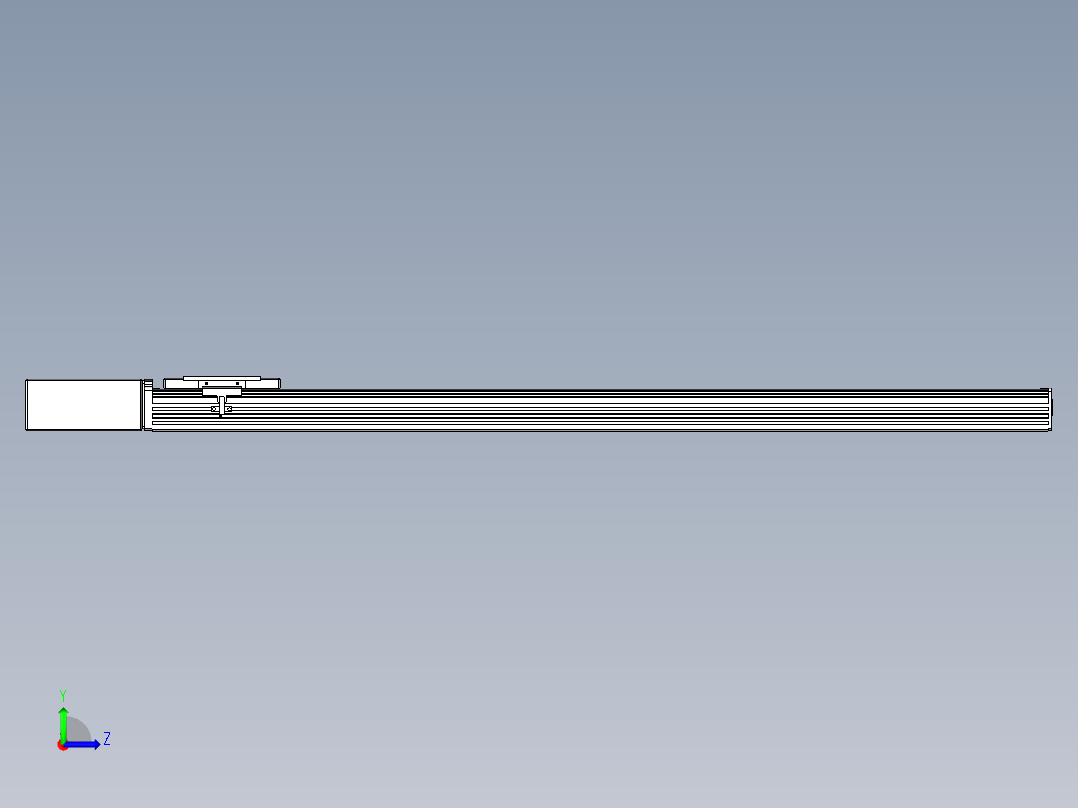 同步带全封闭直线模组TPA-HCB-110D-90-L950-MR-Y-P40-N3左视图