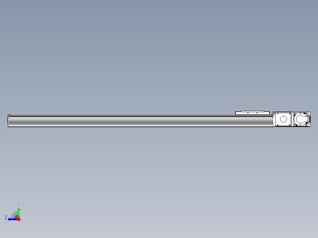 同步带全封闭直线模组TPA-HCB-110D-90-L950-MR-Y-P40-N3右视图