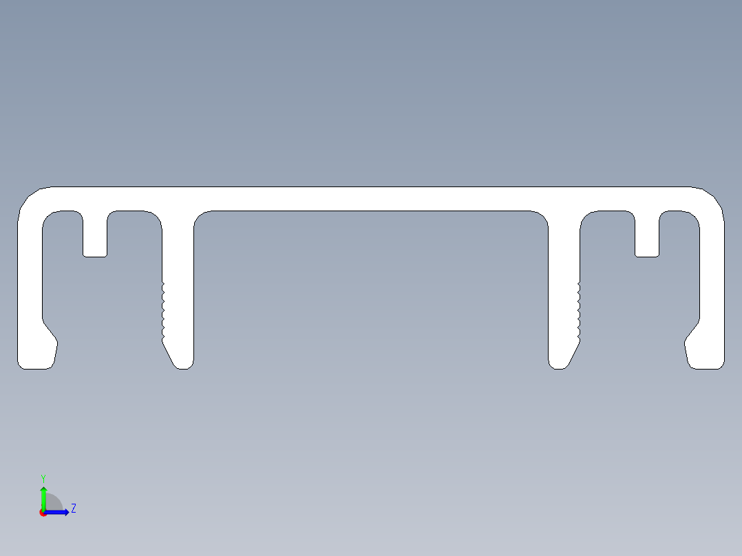 型材-KJN CABLE CONDUIT COVER 40 KJN511050.STEP左视图