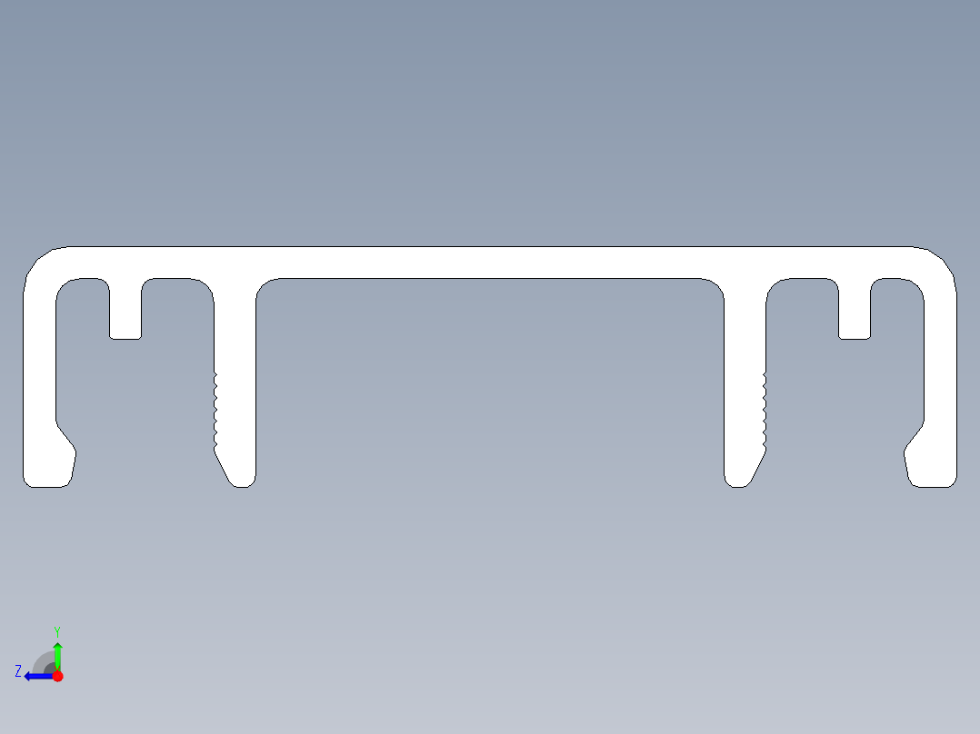 型材-KJN CABLE CONDUIT COVER 40 KJN511050.STEP右视图