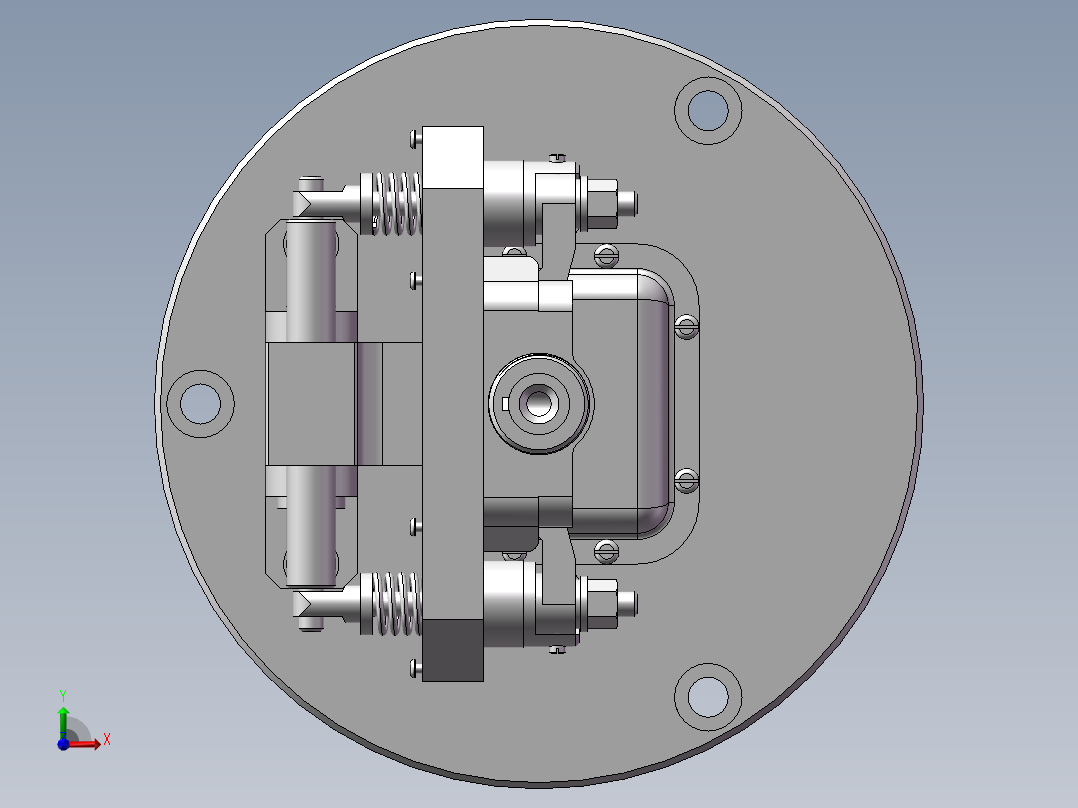 数控车床液压夹具 [前视图