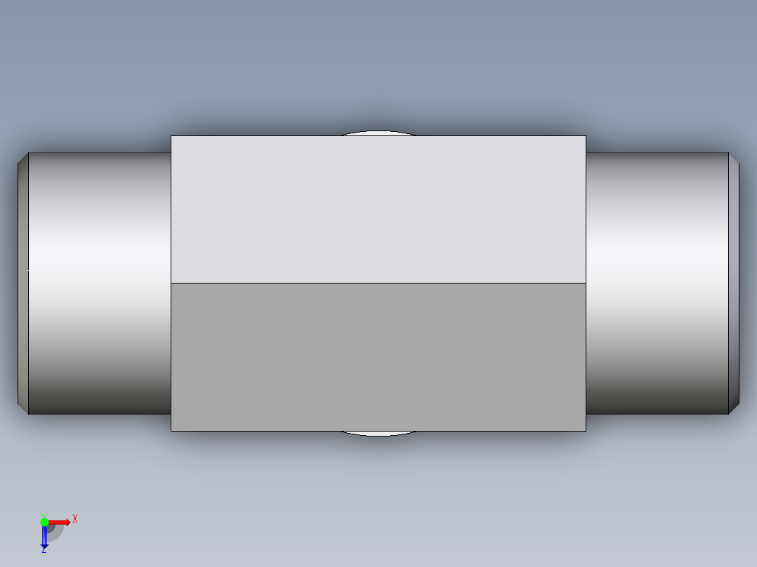 卡套式工业通用硬管接头EO_Adjustable_locknut_branch_tee_TEE16SMOROMDCF俯视图