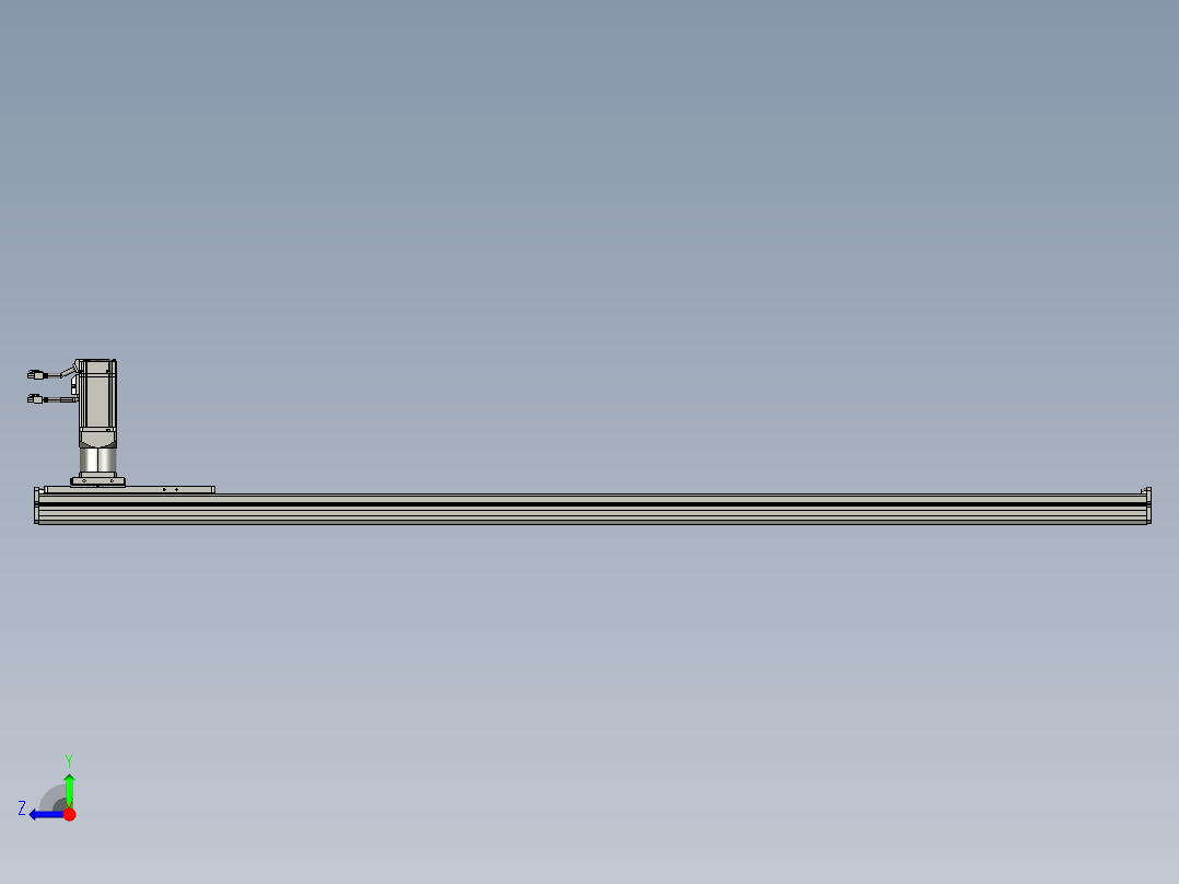 东锦齿条传动DH136G-S1500-BU-减速机+P400W右视图
