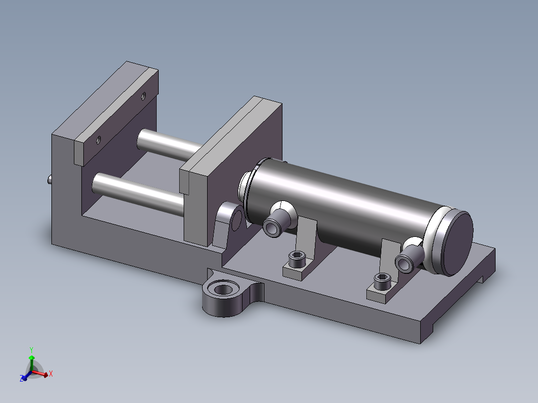 液压台虎钳主视图