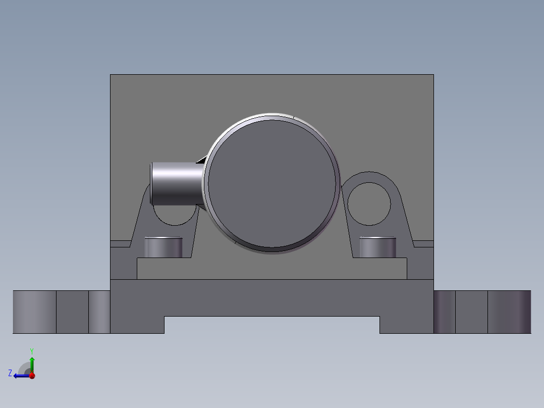 液压台虎钳右视图