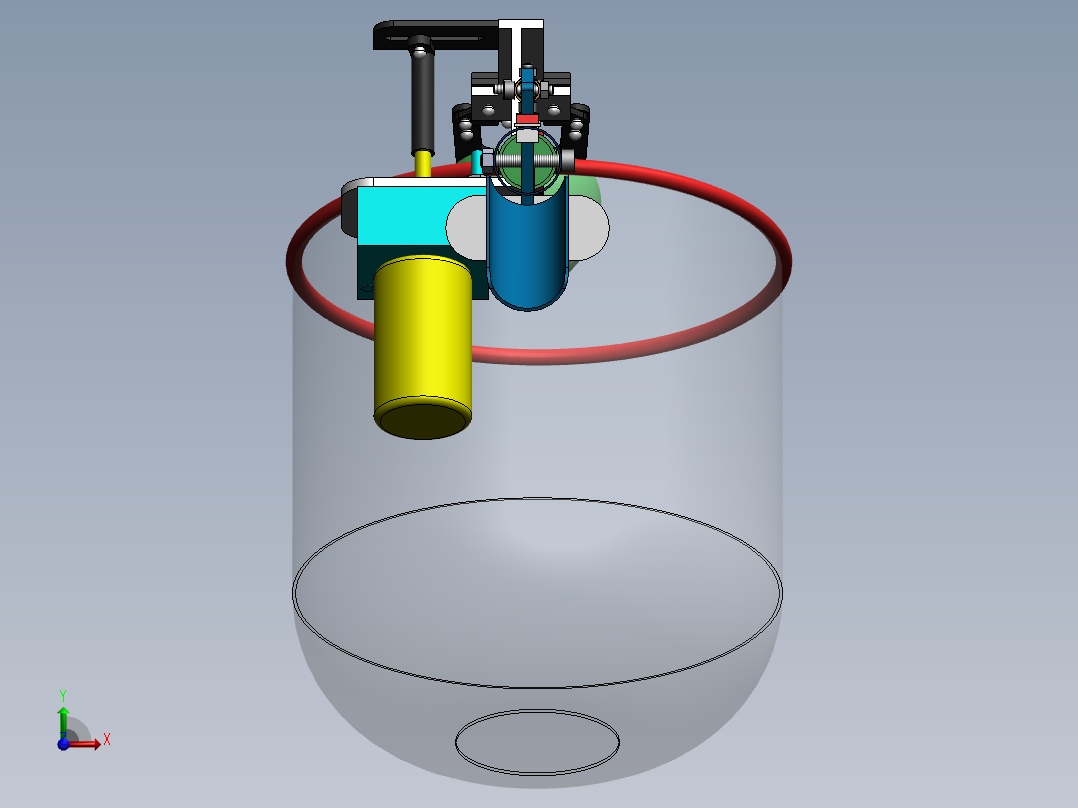 苹果采摘机械手设计【水果摘果机3D三维SW模型+7张CAD图纸+说明】前视图