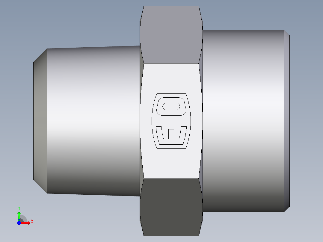 卡套式工业通用硬管接头EO_Male_Stud_connector_GE30S1NPT71X前视图