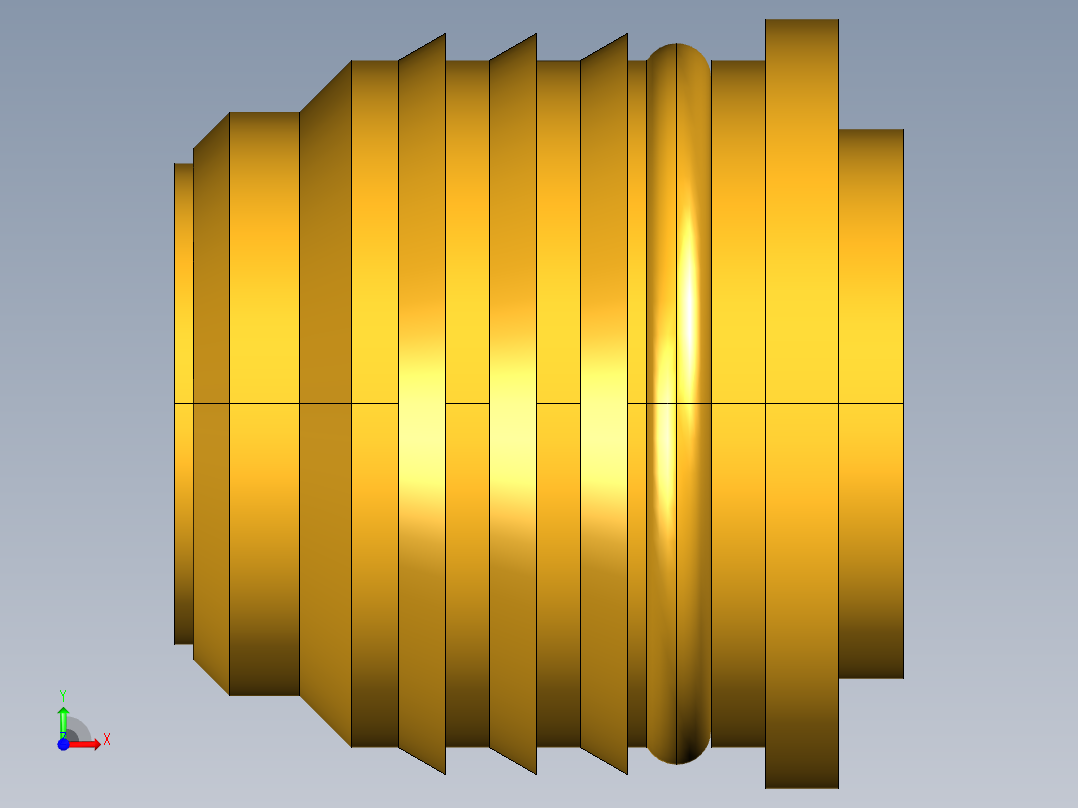 封装的插装运输工具用导管接头前视图