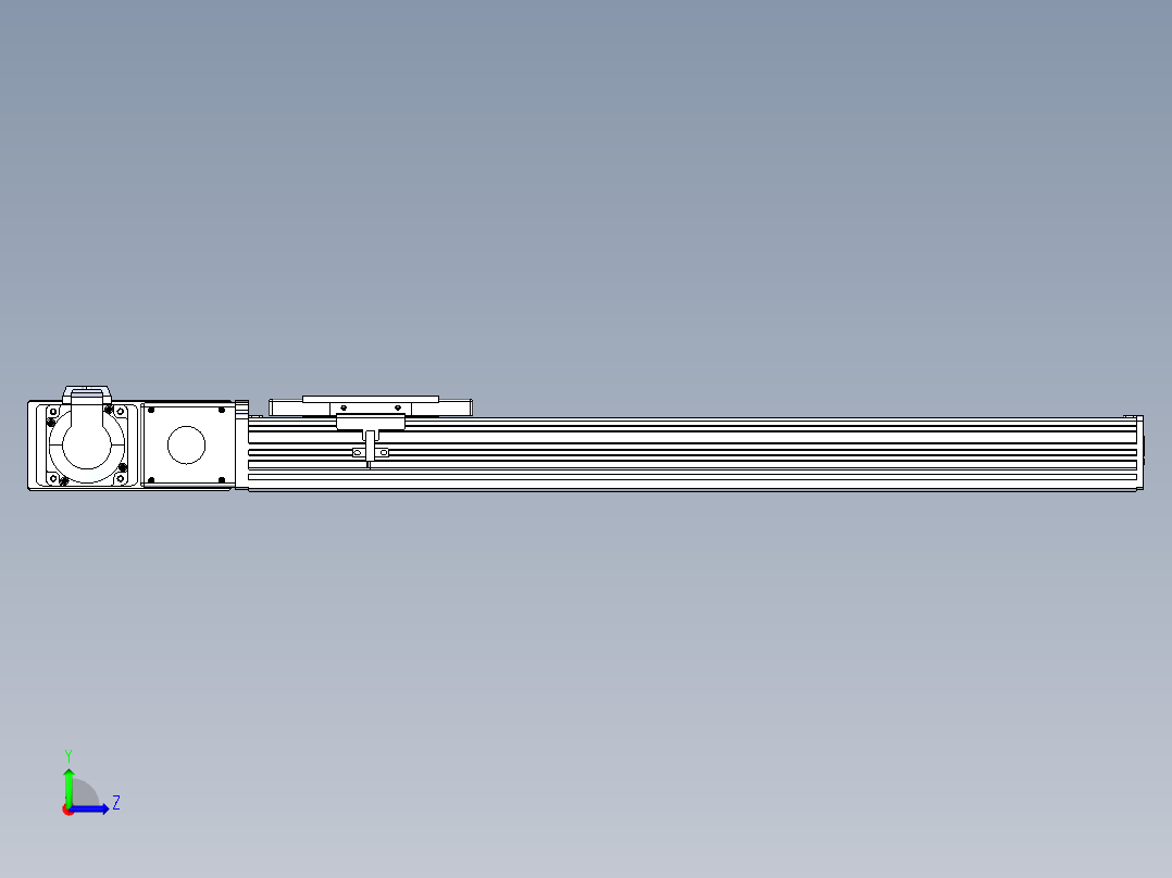 同步带全封闭直线模组TPA-HCB-110D-90-L450-ML-Y-P40-N3左视图