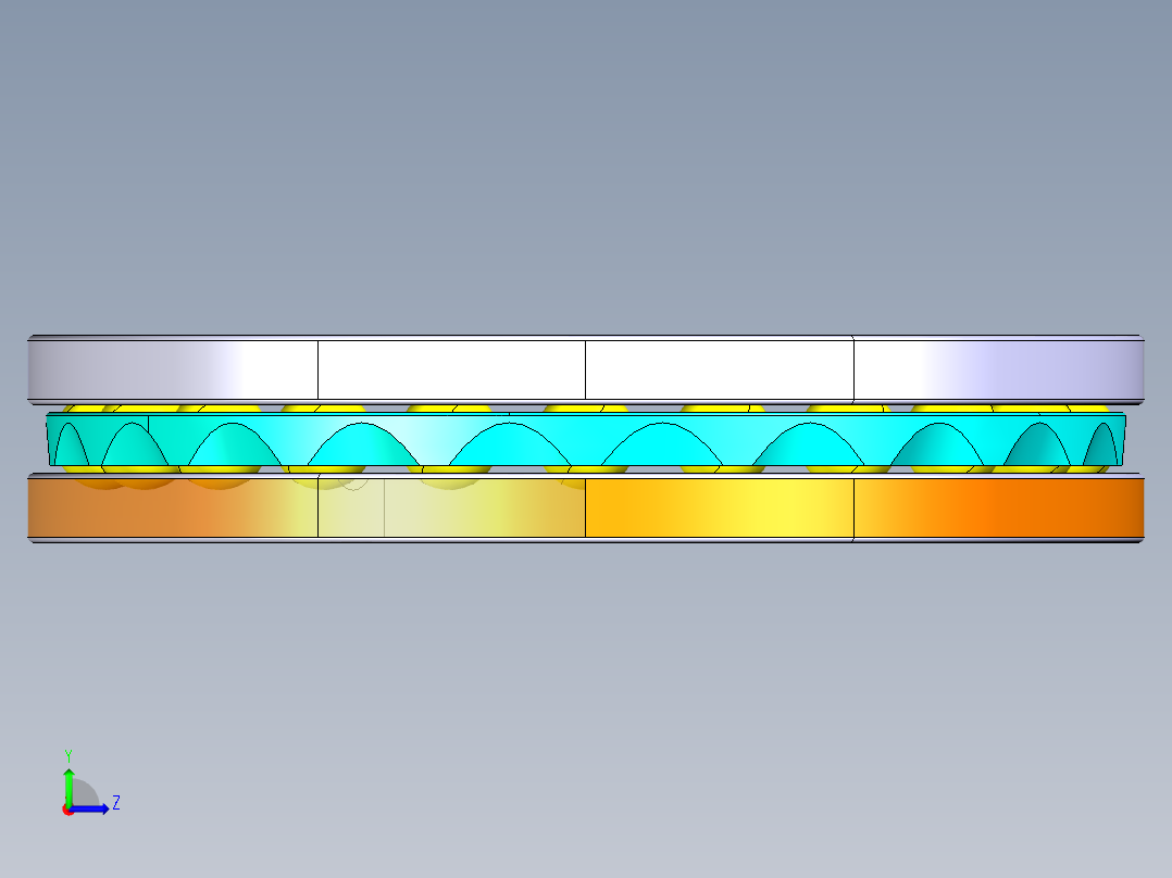 平面推力球轴承51120左视图