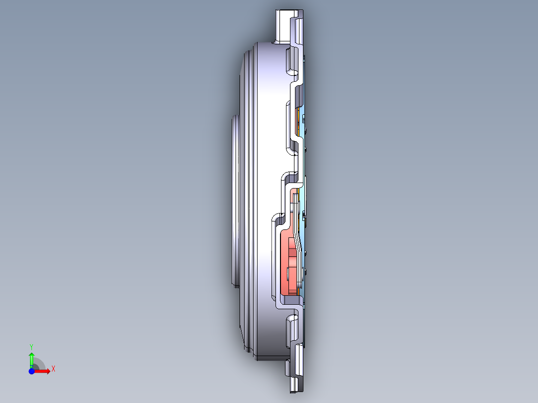 膜片弹簧离合器模型-CATIA离合器装配图三维==235618==60suerxue前视图