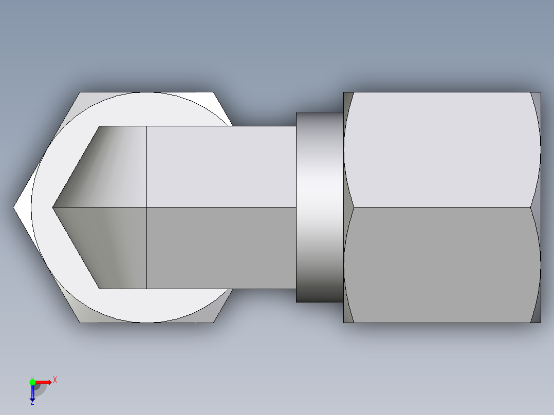 卡套式工业通用硬管接头EO_Swivel_nut_elbow_EW08ZLCF俯视图