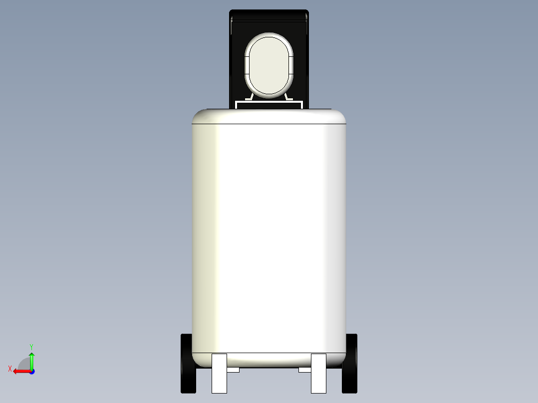 立式空气压缩机--stp后视图