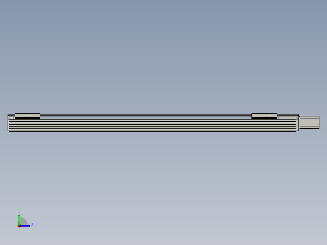 直线模组WG-LHA12-S1100-M设计图纸左视图