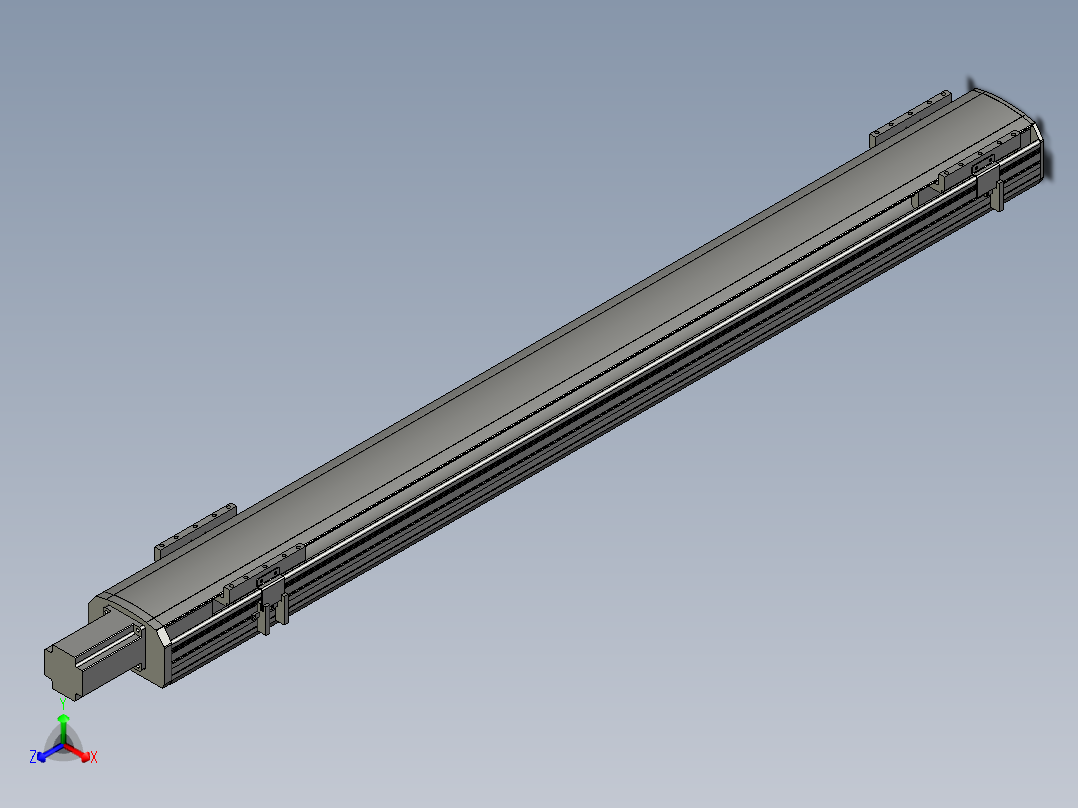 直线模组WG-LHA12-S1100-M设计图纸正等轴测图