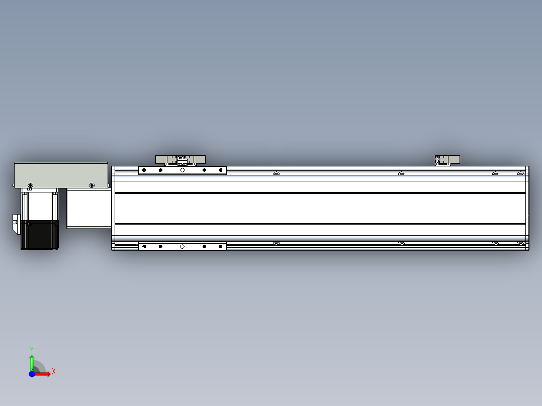 同步带滑台-半封闭B13H-L45-S400-R-P40-D3前视图