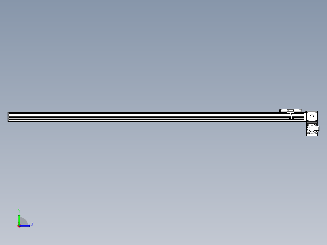 同步带全封闭直线模组TPA-HCB-105D-90-L1550-RP-Y-P20-N3左视图