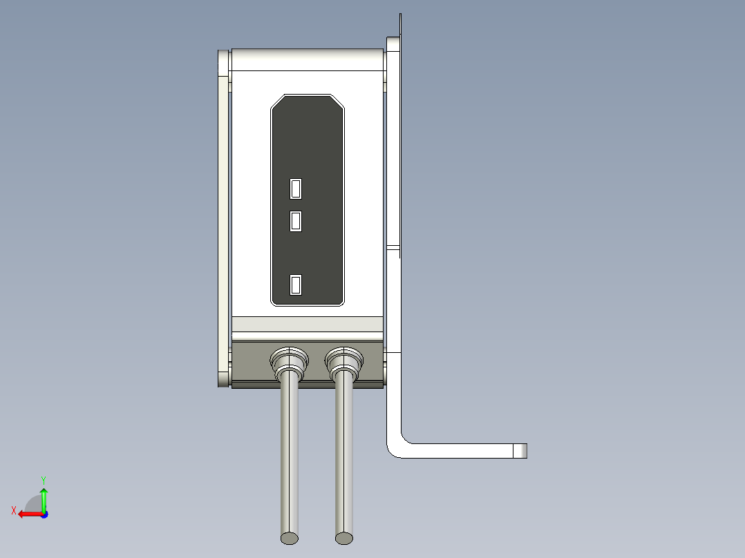 基恩士GV-H45_kc图纸模型后视图