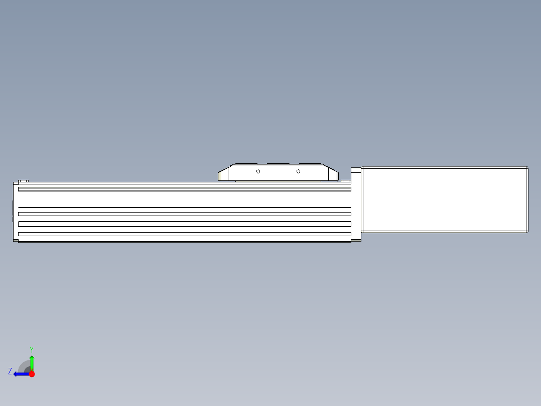 同步带全封闭直线模组TPA-HCB-85D-90-L150-ML-Y-P20-N3右视图