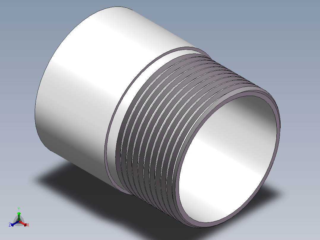 丝头-单外丝 DN32主视图