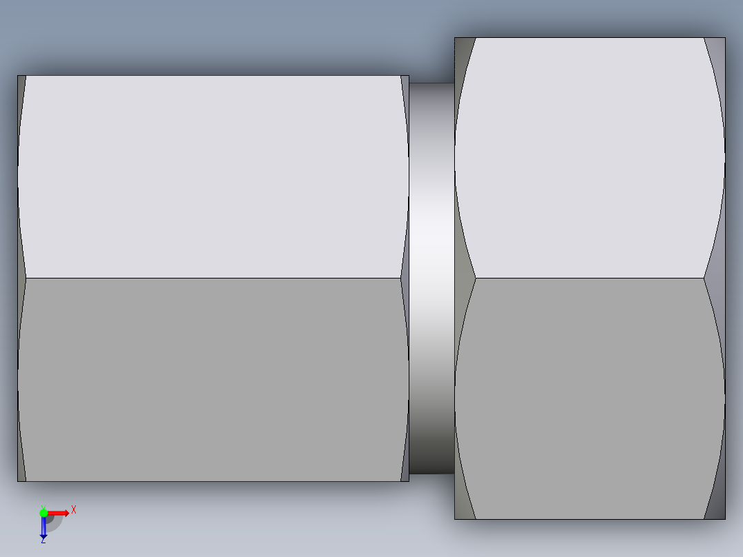 卡套式工业通用硬管接头EO_Swivel_connector_GAI18ZLR71俯视图